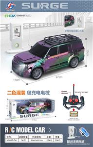 新能源炫彩漆 极石四通遥控车带灯光1:16遥控模型车?充电桩车模 - OBL10462251