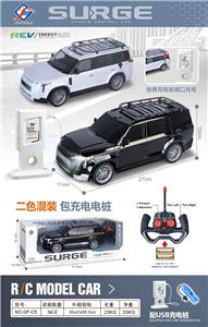 新能源极石四通遥控车带灯光黑+白1:16遥控模型车?充电桩车模 - OBL10462252