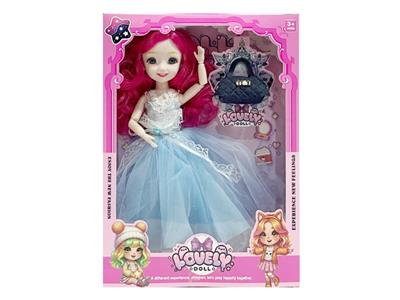 新款12寸笑脸叶萝莉娃娃实身12关节带配件服装多色 - OBL10463172