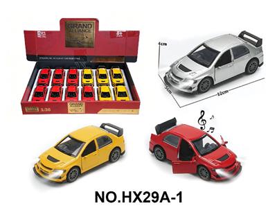 1:36回力合金车模-3菱 EVO带灯光音乐 （红黄银3色） - OBL10463518
