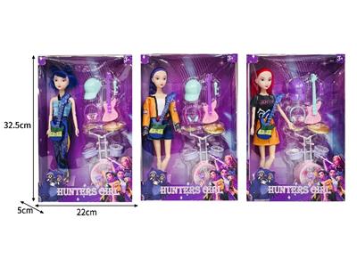 11.5寸实身11关节K-POP猎魔女团娃娃带配件 - OBL10464320