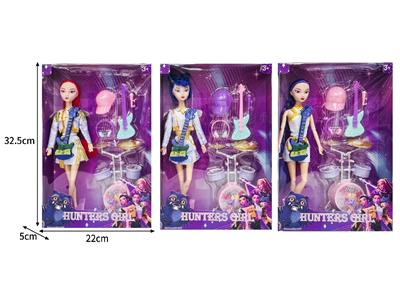 11.5寸实身11关节K-POP猎魔女团娃娃带配件 - OBL10464323