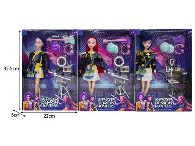 11.5寸实身11关节K-POP猎魔女团娃娃带配件 - OBL10464337