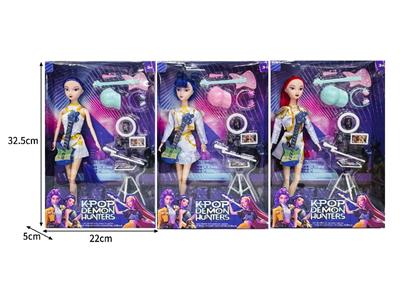 11.5寸实身11关节K-POP猎魔女团娃娃带配件 - OBL10464338