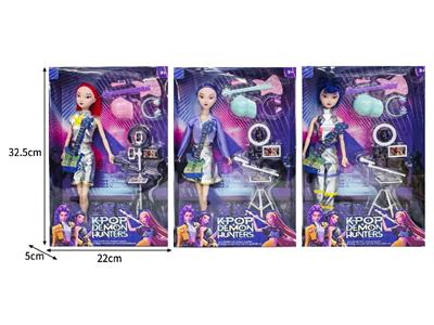 11.5寸实身11关节K-POP猎魔女团娃娃带配件 - OBL10464339