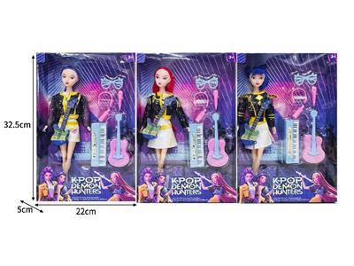 11.5寸实身11关节K-POP猎魔女团娃娃带配件 - OBL10464342
