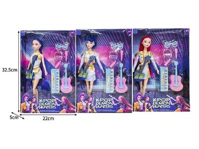 11.5寸实身11关节K-POP猎魔女团娃娃带配件 - OBL10464343