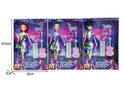 11.5寸实身11关节K-POP猎魔女团娃娃带配件 - OBL10464344