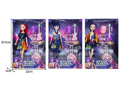 11.5寸实身11关节K-POP猎魔女团娃娃带配件 - OBL10464345