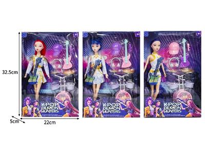 11.5寸实身11关节K-POP猎魔女团娃娃带配件 - OBL10464348