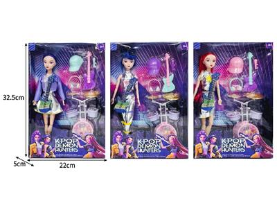 11.5寸实身11关节K-POP猎魔女团娃娃带配件 - OBL10464349