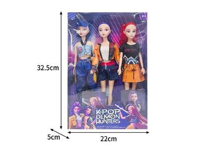11.5寸实身11关节K-POP猎魔女团娃娃3只装 - OBL10464355