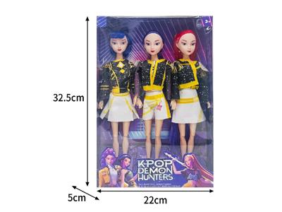 11.5寸实身11关节K-POP猎魔女团娃娃3只装 - OBL10464357
