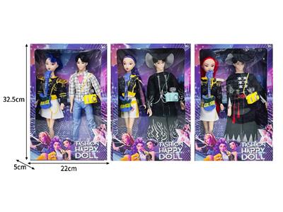 11.5寸实身11关节K-POP猎魔男团猎魔女团娃娃2只装带配件 - OBL10464372