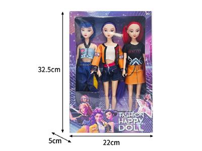 11.5寸实身11关节K-POP猎魔女团娃娃3只装 - OBL10464375
