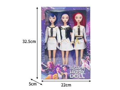 11.5寸实身11关节K-POP猎魔女团娃娃3只装 - OBL10464376