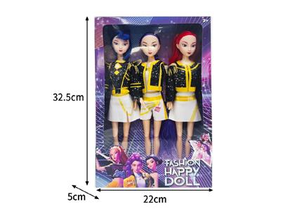 11.5寸实身11关节K-POP猎魔女团娃娃3只装 - OBL10464377