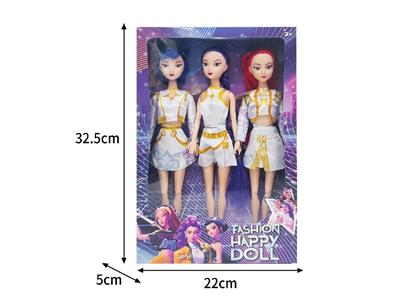 11.5寸实身11关节K-POP猎魔女团娃娃3只装 - OBL10464378