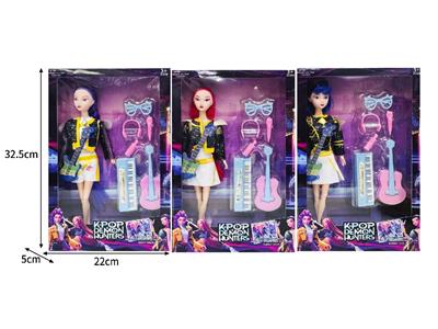 11.5寸实身11关节K-POP猎魔女团娃娃带配件 - OBL10464392