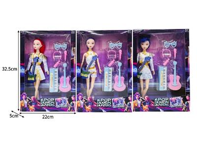 11.5寸实身11关节K-POP猎魔女团娃娃带配件 - OBL10464393