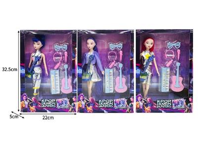 11.5寸实身11关节K-POP猎魔女团娃娃带配件 - OBL10464394