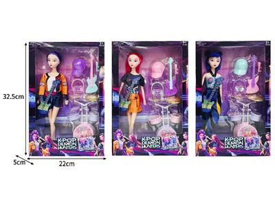 11.5寸实身11关节K-POP猎魔女团娃娃带配件 - OBL10464395