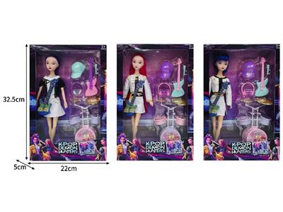 11.5寸实身11关节K-POP猎魔女团娃娃带配件 - OBL10464396