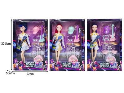 11.5寸实身11关节K-POP猎魔女团娃娃带配件 - OBL10464398
