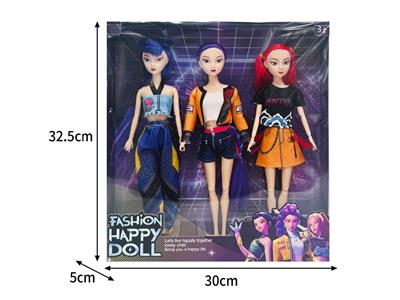 11.5寸实身11关节K-POP猎魔女团娃娃3只装 - OBL10464420