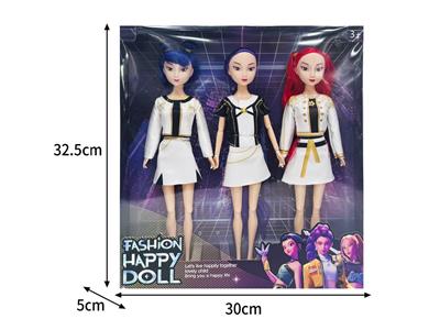 11.5寸实身11关节K-POP猎魔女团娃娃3只装 - OBL10464421