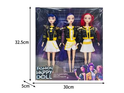 11.5寸实身11关节K-POP猎魔女团娃娃3只装 - OBL10464422