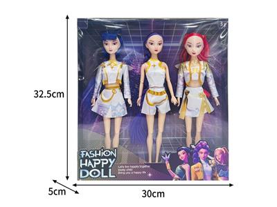 11.5寸实身11关节K-POP猎魔女团娃娃3只装 - OBL10464423