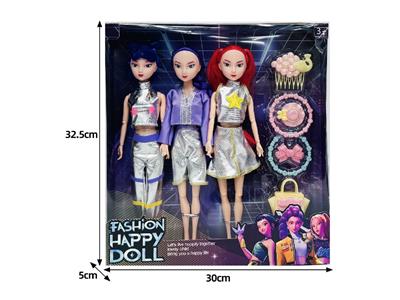 11.5寸实身11关节K-POP猎魔女团娃娃3只装带配件 - OBL10464429