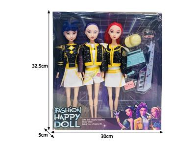 11.5寸实身11关节K-POP猎魔女团娃娃3只装带配件 - OBL10464437