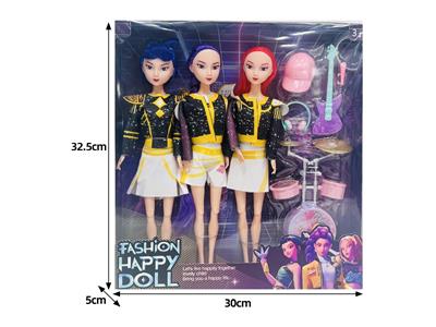 11.5寸实身11关节K-POP猎魔女团娃娃3只装带配件 - OBL10464447