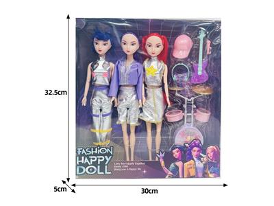11.5寸实身11关节K-POP猎魔女团娃娃3只装带配件 - OBL10464449