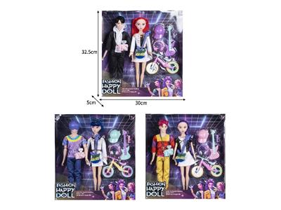 11.5寸实身11关节K-POP猎魔男团猎魔女团娃娃2只装带配件 - OBL10464456