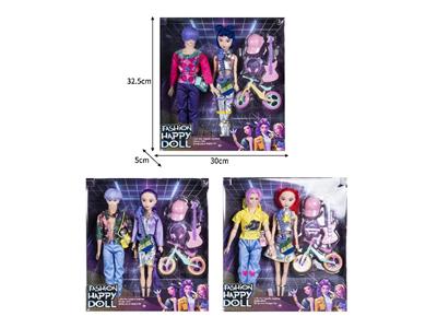 11.5寸实身11关节K-POP猎魔男团猎魔女团娃娃2只装带配件 - OBL10464459