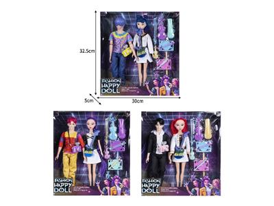 11.5寸实身11关节K-POP猎魔男团猎魔女团娃娃2只装带配件 - OBL10464461