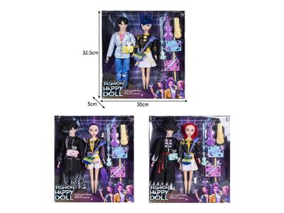 11.5寸实身11关节K-POP猎魔男团猎魔女团娃娃2只装带配件 - OBL10464462
