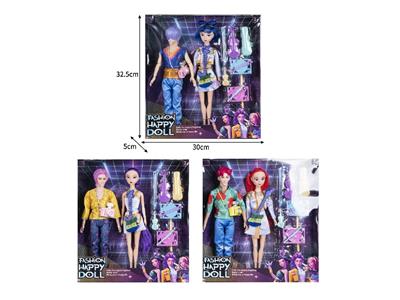 11.5寸实身11关节K-POP猎魔男团猎魔女团娃娃2只装带配件 - OBL10464463