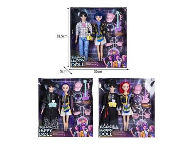 11.5寸实身11关节K-POP猎魔男团猎魔女团娃娃2只装带配件 - OBL10464467