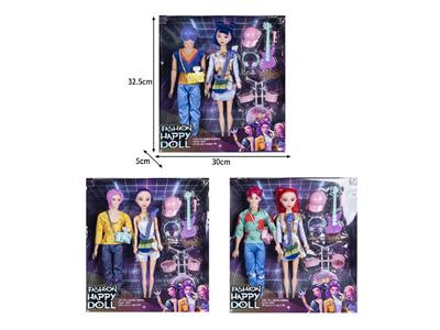 11.5寸实身11关节K-POP猎魔男团猎魔女团娃娃2只装带配件 - OBL10464468
