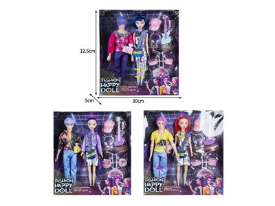 11.5寸实身11关节K-POP猎魔男团猎魔女团娃娃2只装带配件 - OBL10464469