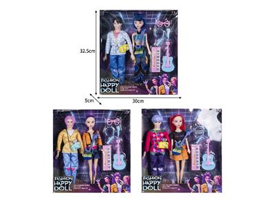 11.5寸实身11关节K-POP猎魔男团猎魔女团娃娃2只装带配件 - OBL10464470