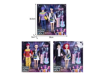 11.5寸实身11关节K-POP猎魔男团猎魔女团娃娃2只装带配件 - OBL10464471