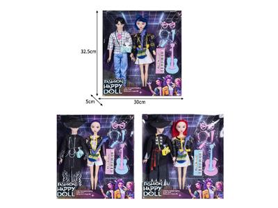 11.5寸实身11关节K-POP猎魔男团猎魔女团娃娃2只装带配件 - OBL10464472