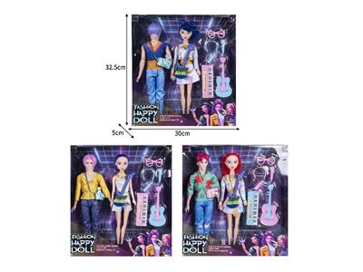 11.5寸实身11关节K-POP猎魔男团猎魔女团娃娃2只装带配件 - OBL10464473
