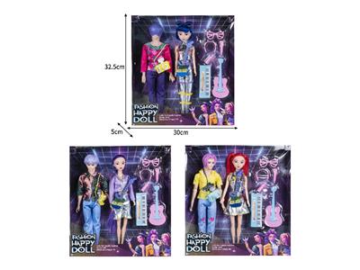 11.5寸实身11关节K-POP猎魔男团猎魔女团娃娃2只装带配件 - OBL10464474