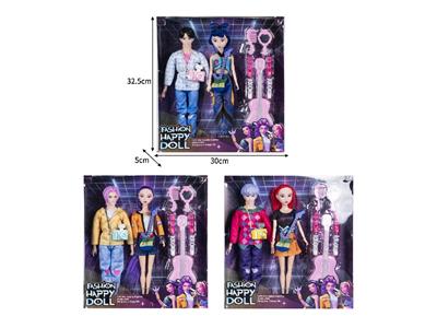 11.5寸实身11关节K-POP猎魔男团猎魔女团娃娃2只装带配件 - OBL10464475